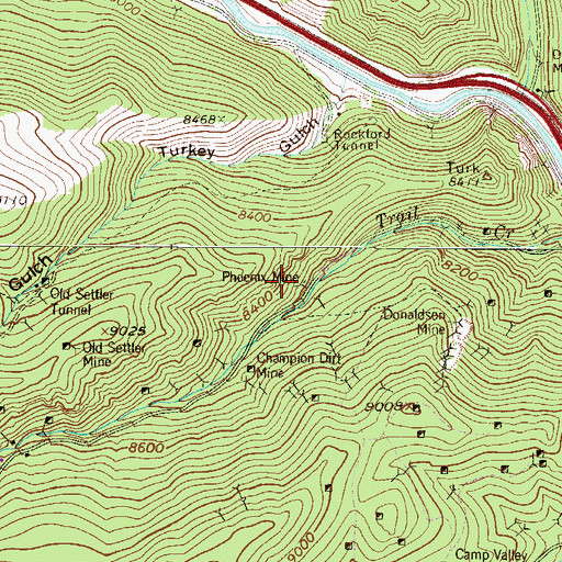 Topographic Map of Phoenix Mine, CO