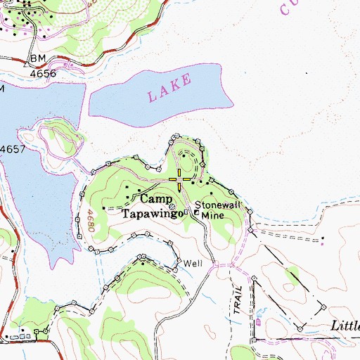 Topographic Map of Cuyamaca (historical), CA