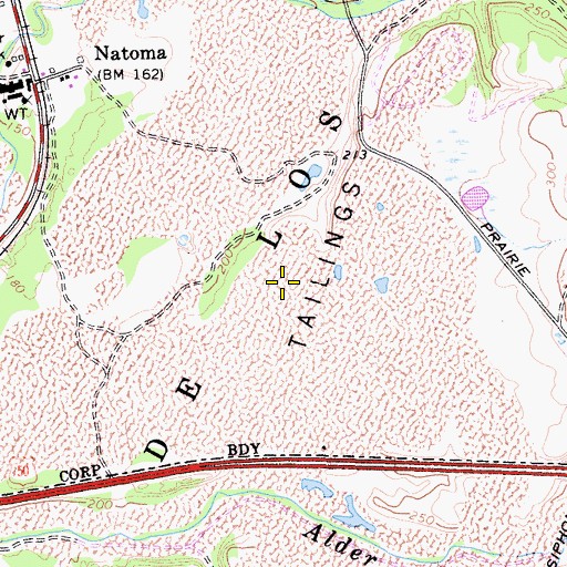 Topographic Map of Folsom High School, CA