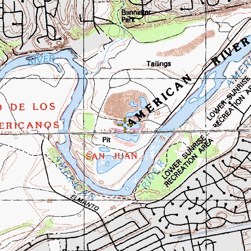 Topographic Map of Sacramento Bar, CA