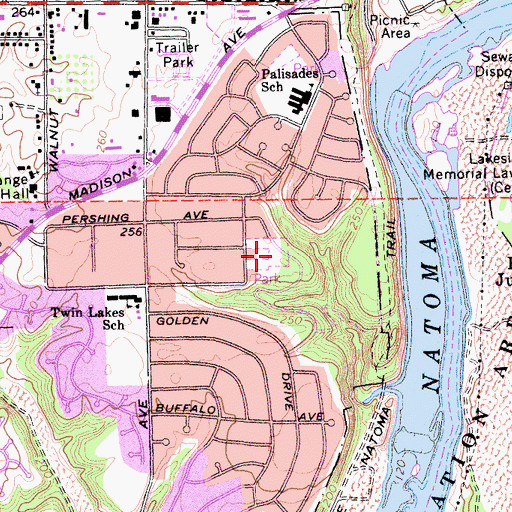 Topographic Map of Snipes-Pershing Park, CA