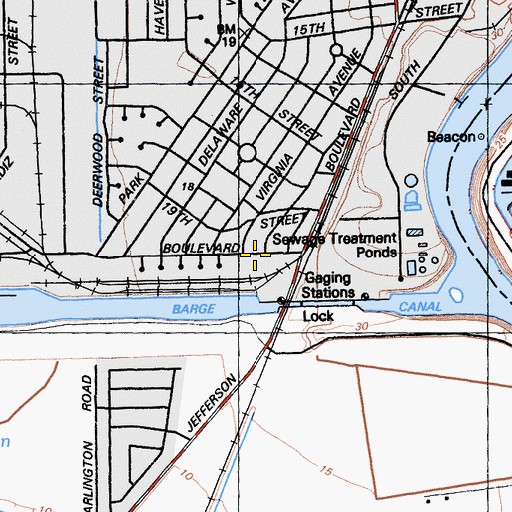 Topographic Map of Sam Combs Park, CA