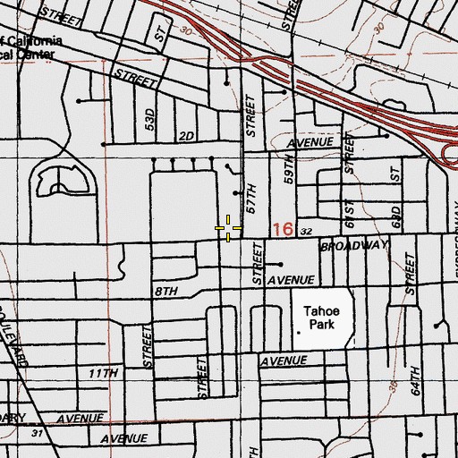 Topographic Map of Greenfair Park, CA