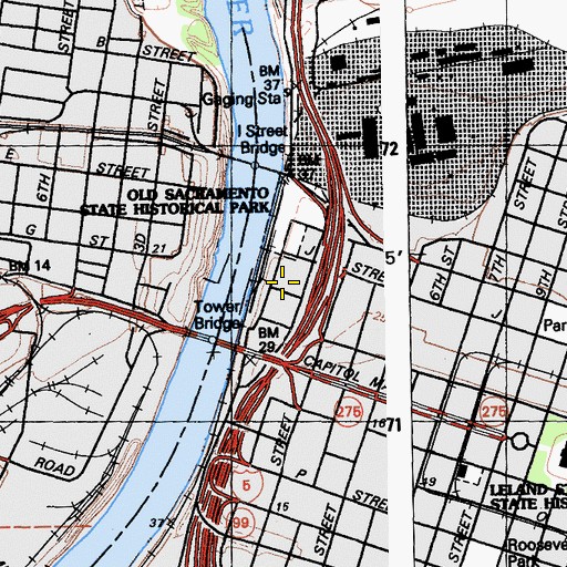 Topographic Map of What Cheer House, CA