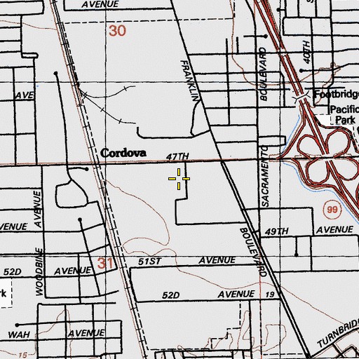 Topographic Map of New Harvest Christian Fellowship Church, CA