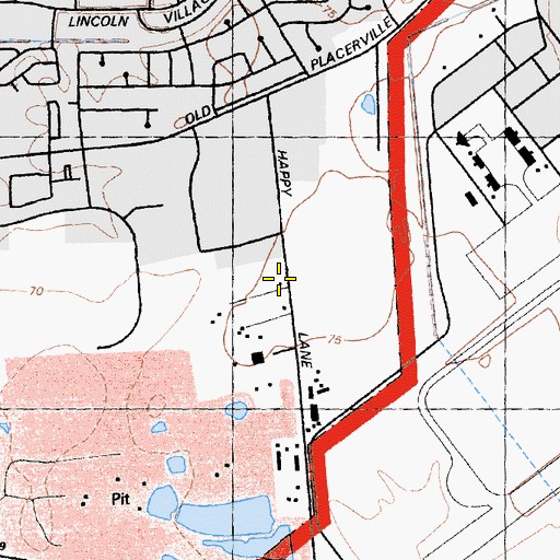 Topographic Map of Gedatsu Church of America, CA