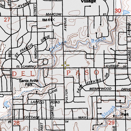 Topographic Map of The Midway Shopping Center, CA