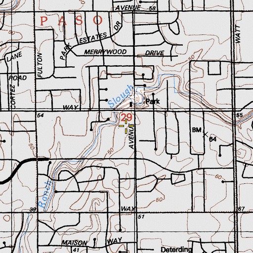 Topographic Map of Kaiser Permanente Medical Center Health Sciences Library, CA
