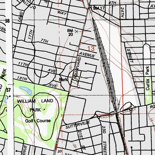 Topographic Map of P Z Cervantes Park, CA