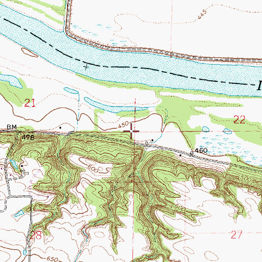 Topographic Map of Fox Run State Conservation Area, IL