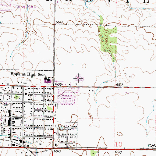 Topographic Map of Putnam County High School, IL