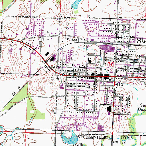 Topographic Map of Saint Marks Lutheran Church, IL