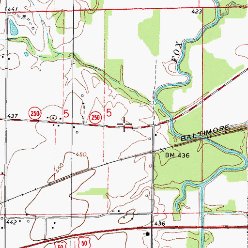 Topographic Map of Watertown (historical), IL