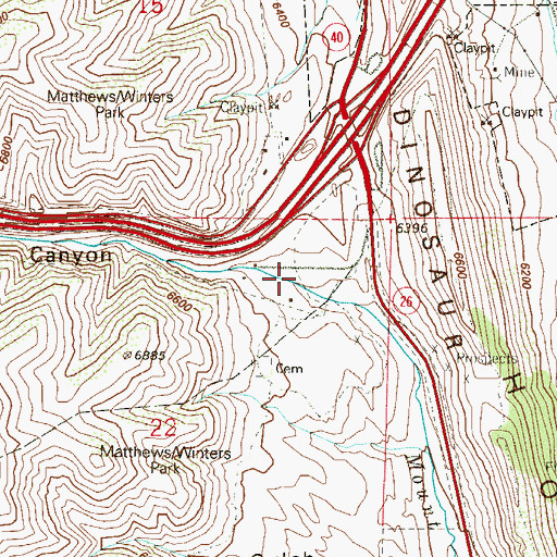 Topographic Map of Mount Vernon Canyon, CO