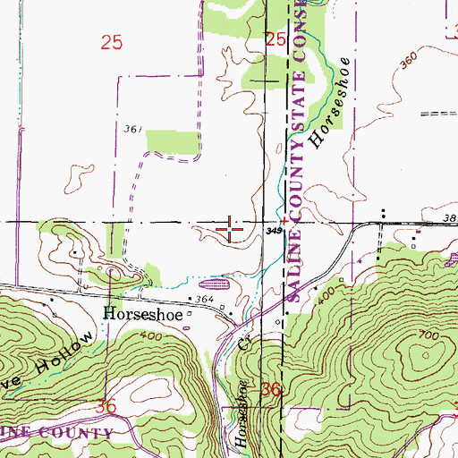 Topographic Map of Saline County State Conservation Area, IL
