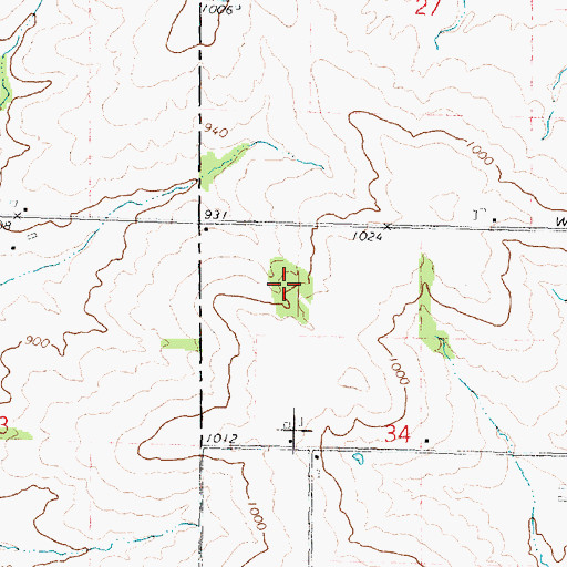 Topographic Map of Pilot Grove, IL