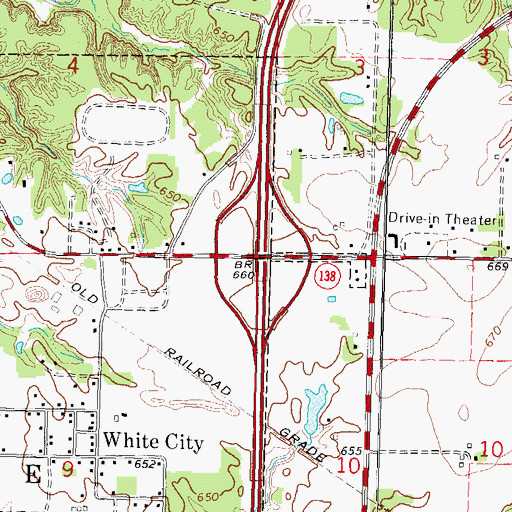 Topographic Map of Interchange 44, IL