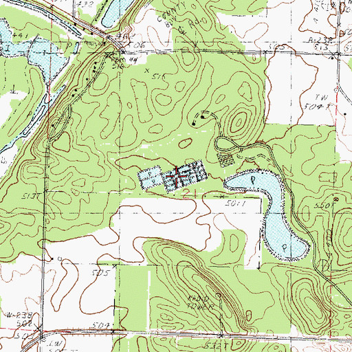 Topographic Map of Jake Wolf Fish Hatchery, IL