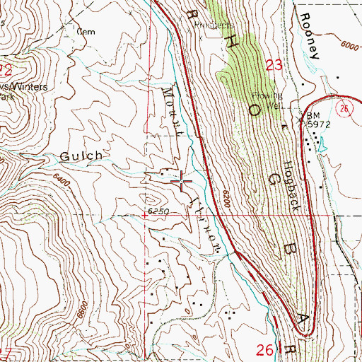 Topographic Map of Cherry Gulch, CO