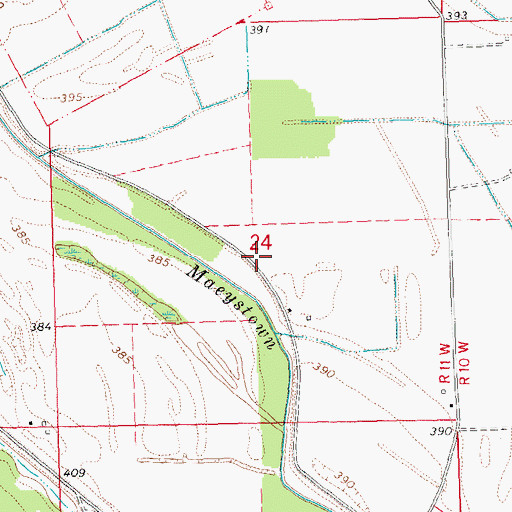 Topographic Map of Long Lake School (historical), IL