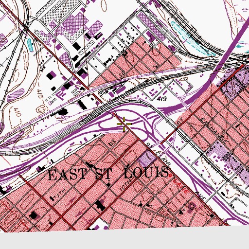 Topographic Map of Interchange 2, IL