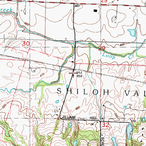 Topographic Map of Plum Hill School (historical), IL
