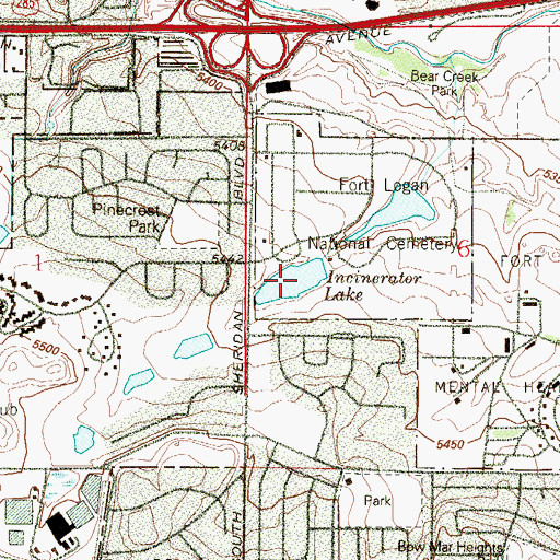 Topographic Map of Incinerator Lake, CO