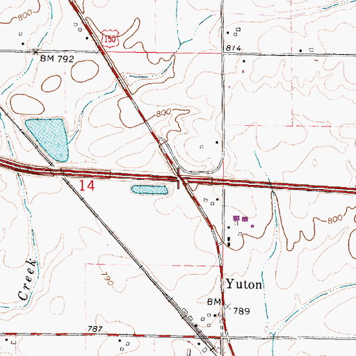 Topographic Map of Interchange 125, IL