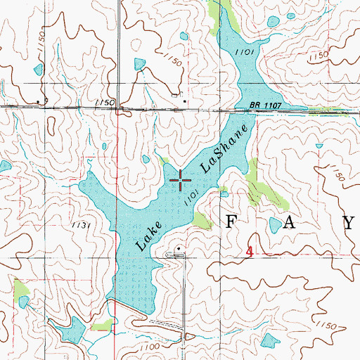 Topographic Map of Lake LaShane, IA