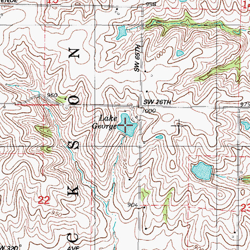 Topographic Map of Lake George, IA