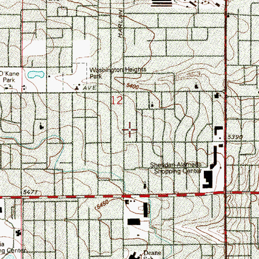 Topographic Map of Cleveland Heights Cottage School (historical), CO