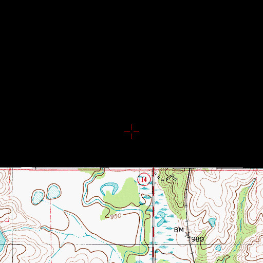 Topographic Map of Chariton Cemetery, IA
