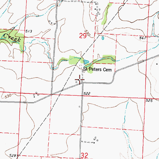 Topographic Map of Holland School (historical), IL