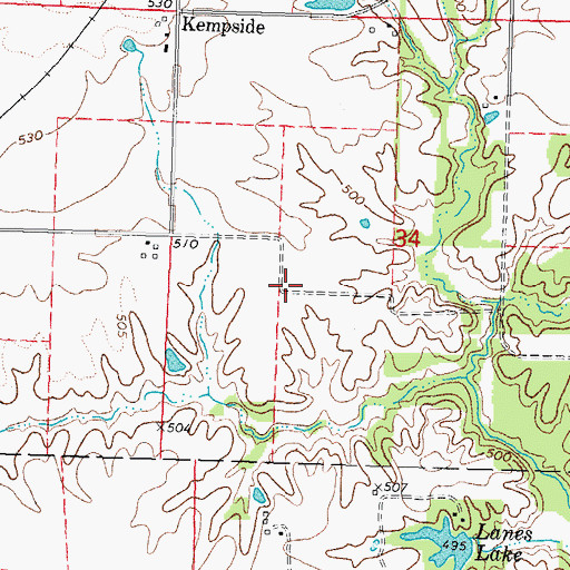 Topographic Map of Locust Creek School (historical), IL