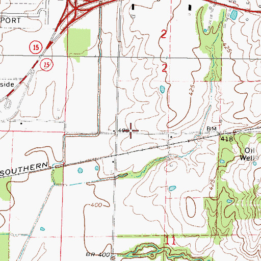 Topographic Map of Lynn Grove School (historical), IL