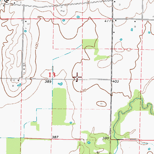 Topographic Map of Pleasant View School (historical), IL