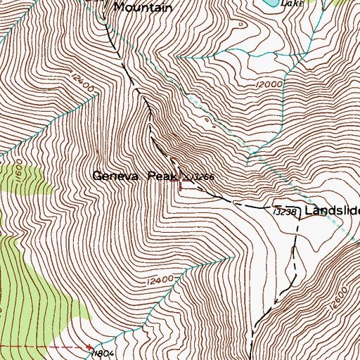 Topographic Map of Geneva Peak, CO