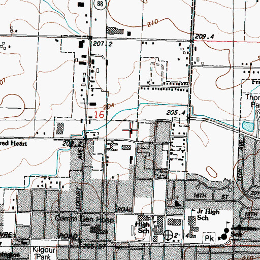 Topographic Map of Bethel Reformed Church, IL