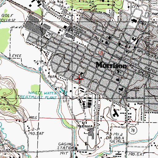 Topographic Map of Bethesda Lutheran Church, IL