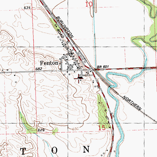 Topographic Map of Fenton Elemetary School, IL