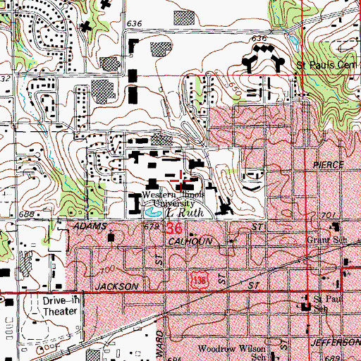 Topographic Map of Sherman Hall, IL