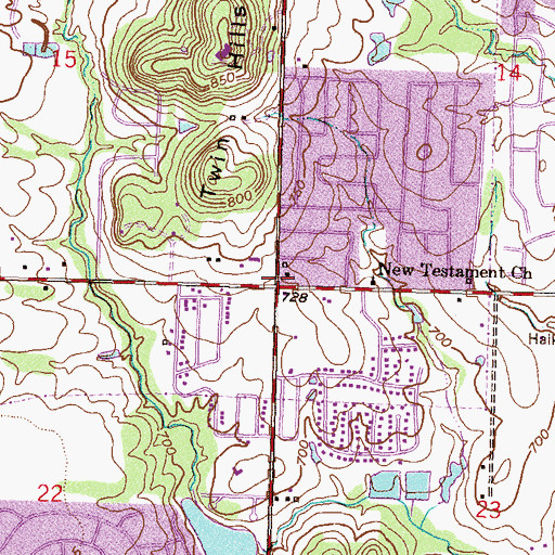 Topographic Map of Township of Frye, OK