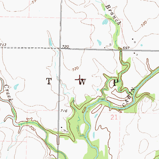 Topographic Map of Township 9, OK
