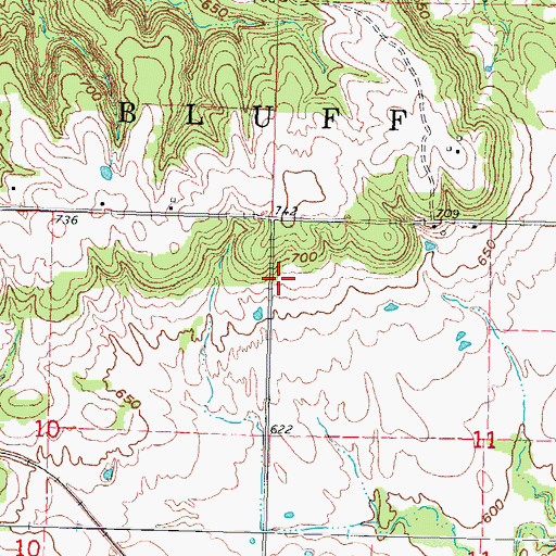 Topographic Map of Township of Stone Bluff, OK