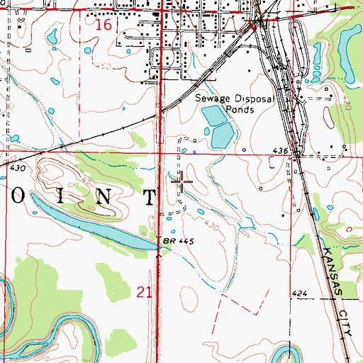 Topographic Map of Township of Shady Point, OK
