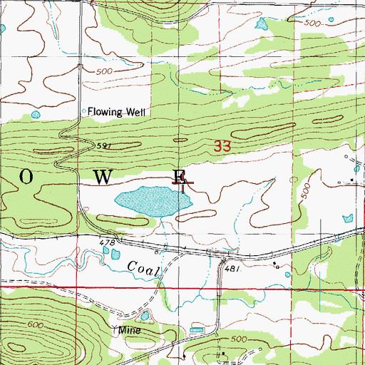 Topographic Map of Township of Howe, OK