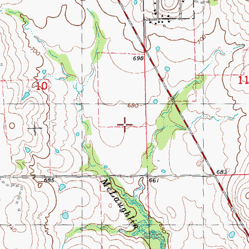 Topographic Map of Township of Odell, OK