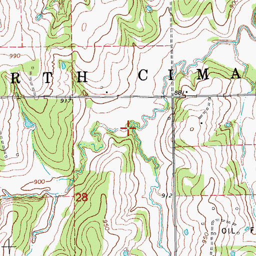 Topographic Map of Township of North Cimarron, OK