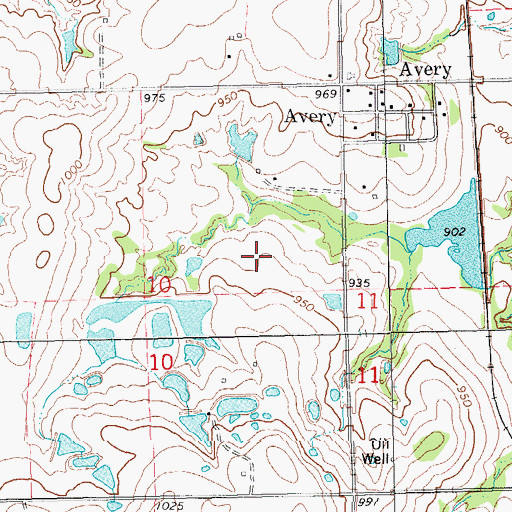 Topographic Map of Township of Pawnee, OK