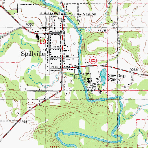 Topographic Map of Riverside Park, IA